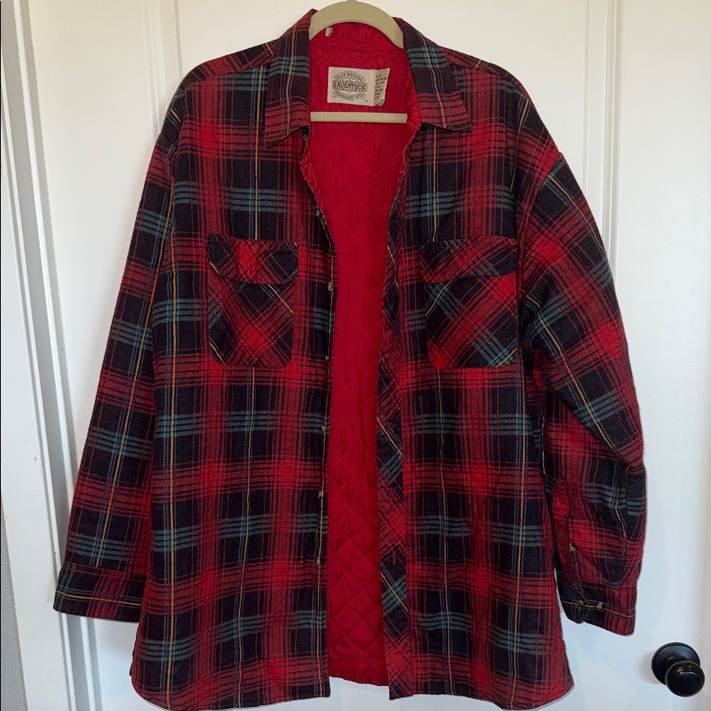 Vintage Red and Black Plaid Jacket